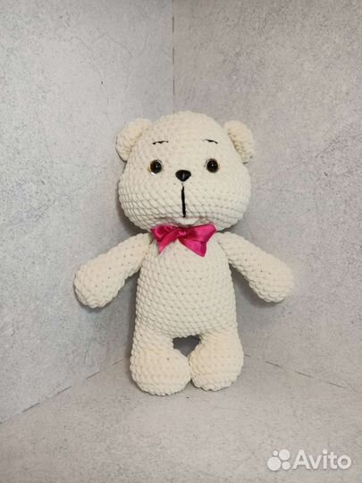 Игрушка ручной работы Медвежонок белый