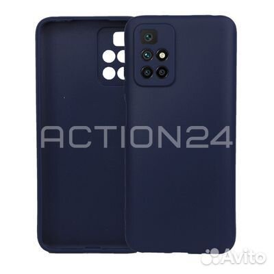 Чехол на Xiaomi Redmi 10 силиконовый (темно-синий)