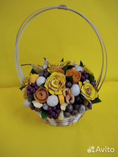 Букет для учителя из сухофруктов