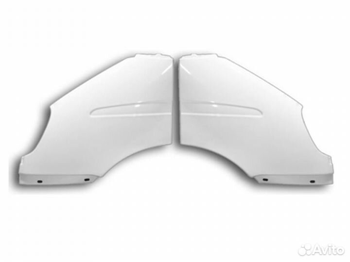 Крыло перед Газель пластик Белое крашенное