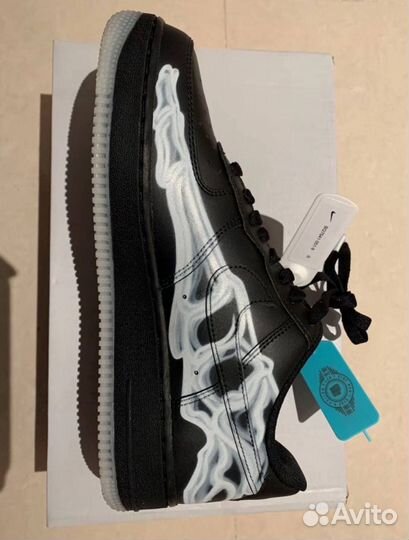 Nike Air Force 1 Skeleton Black on black оригинал