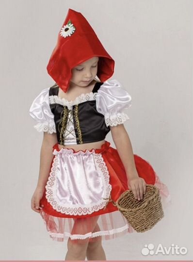 Новогодний костюм для девочки Красная шапочка 104