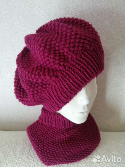 Берет женский зимний ручной работы