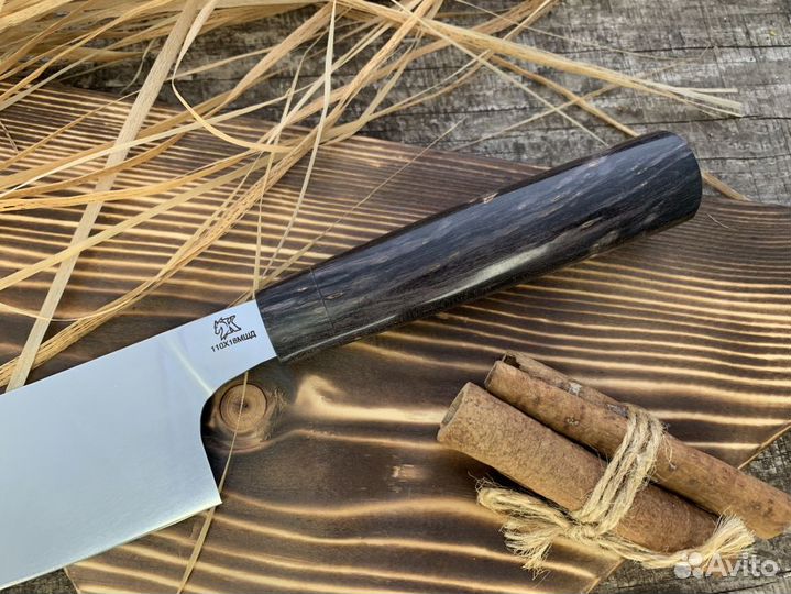 Нож Сантоку из кованой стали 110х18 мшд