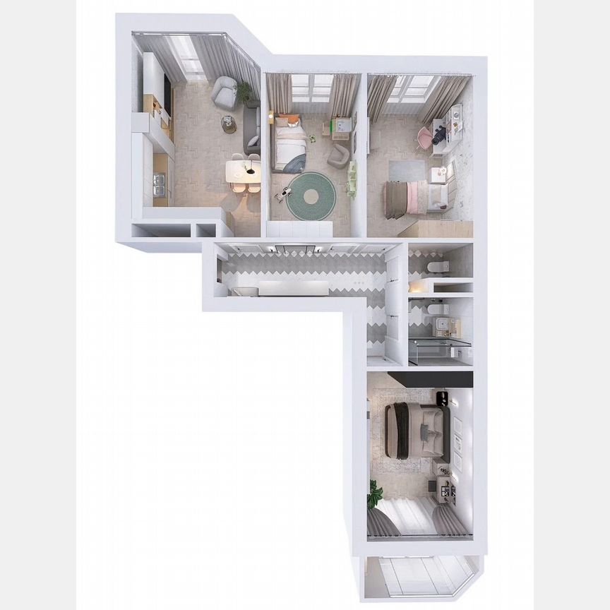 3-к. квартира, 90,5 м², 3/5 эт.