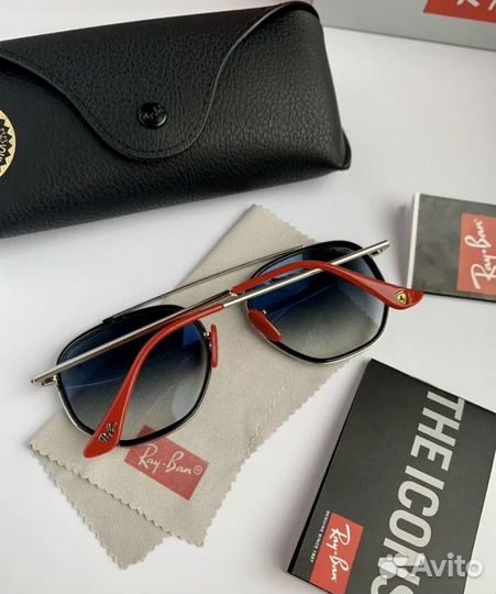 Очки ray ban ferrari пепельные