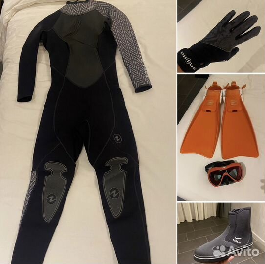 Гидрокостюм для дайвинга (комплект)