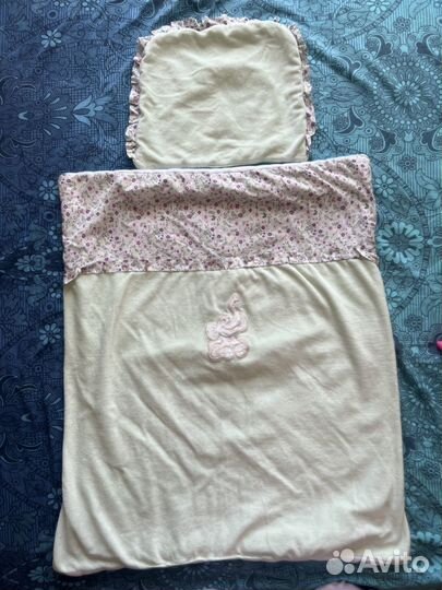 Одеяло и подушка в коляску