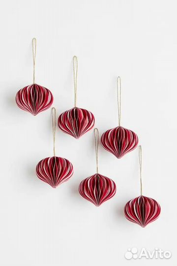 Бумажные украшения HM Home (красные)