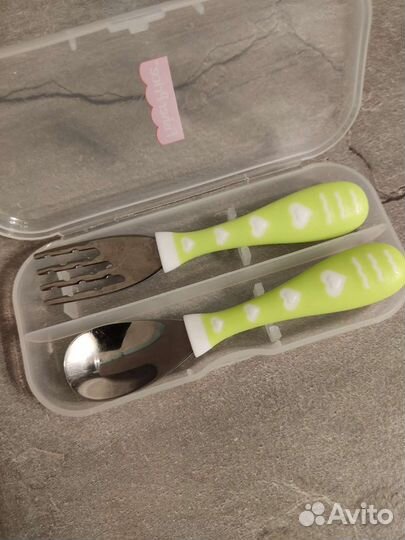 Набор столовых приборов детские безопасные