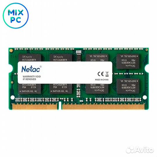 Модуль памяти DDR3L SO-dimm 4Gb 1600MHz Netac ntbs