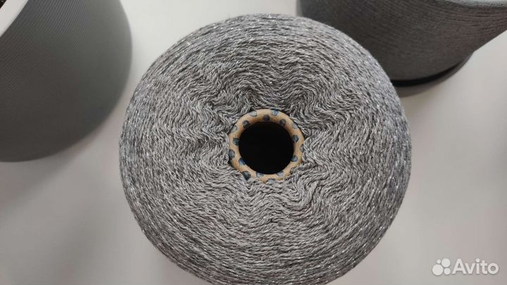 Пряжа итальянская с люрексом бобинная