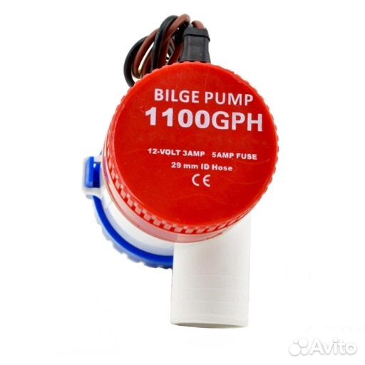 Трюмный насос 12 В 1100gph