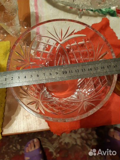 Хрустальная ваза конфетницы