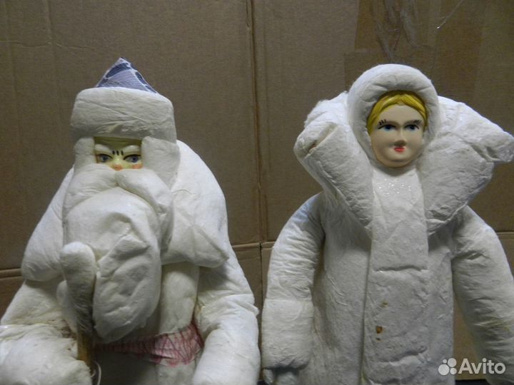 Дед мороз Снегурочка 32 см СССР