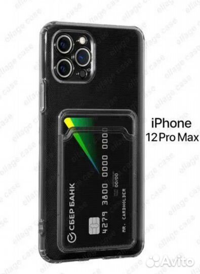Чехлы на iPhone 12 pro max с картхолдером