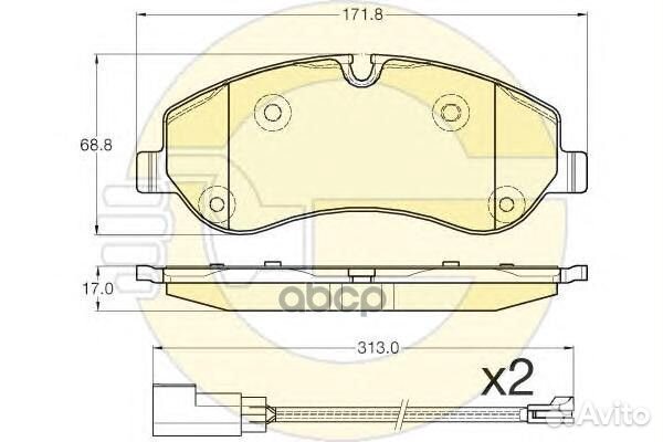 6119671 Колодки тормозные ford transit 14/cust