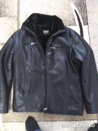 Кожаная куртка мужская новая,фабричная на меху