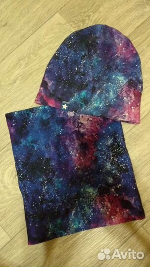 Шапка 48-52 и снуд для девочки