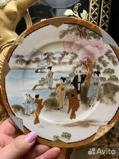 Японские фарфоровые тарелки винтажные
