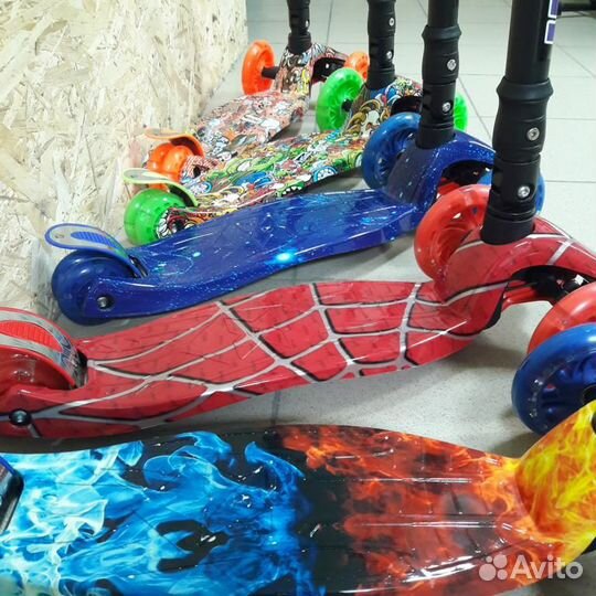 Самокаты Scooter складные с подсветкой