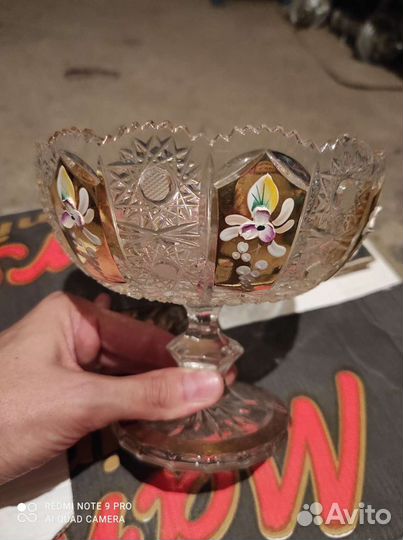 Ваза конфетница лепка Богемия