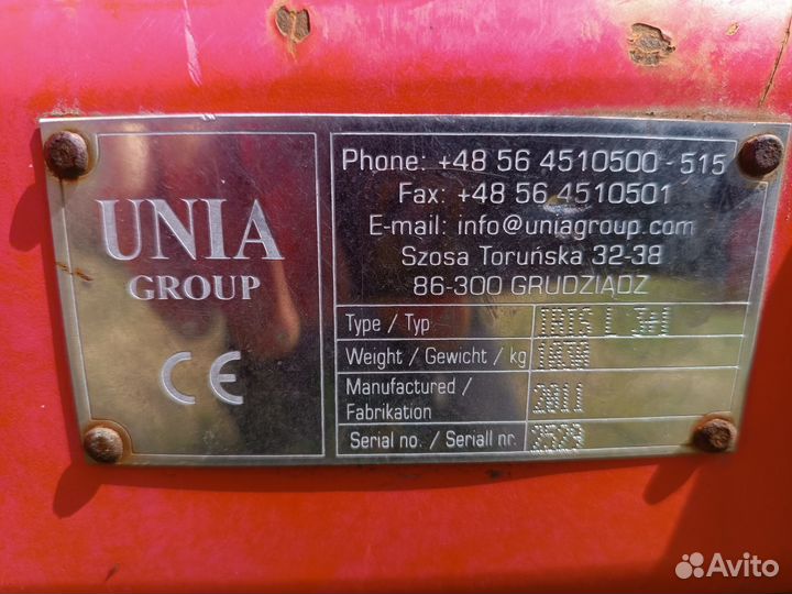 Плуг Unia Ibis L 3+1, 2011