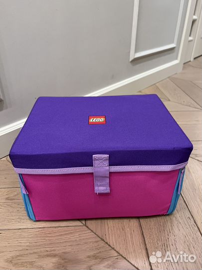 Lego россыпью с ковриком для игры и коробкой