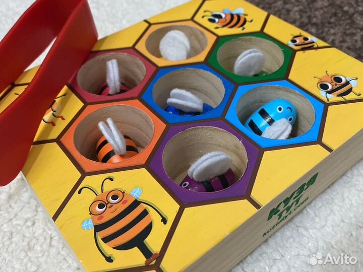 Пчелки сортер с пинцетом