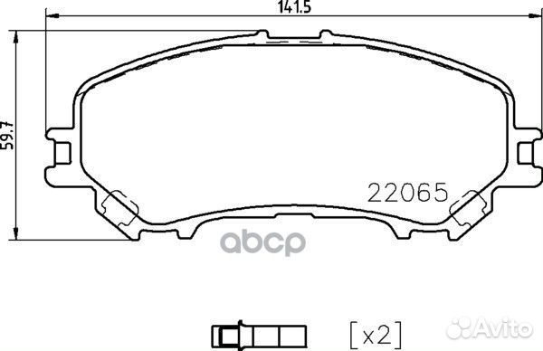 Колодки тормозные дисковые перед nissan X-T