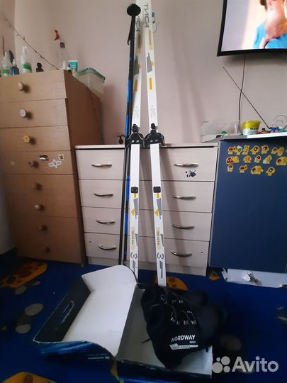 Лыжи беговые 190 и ботинки к ним 42 р