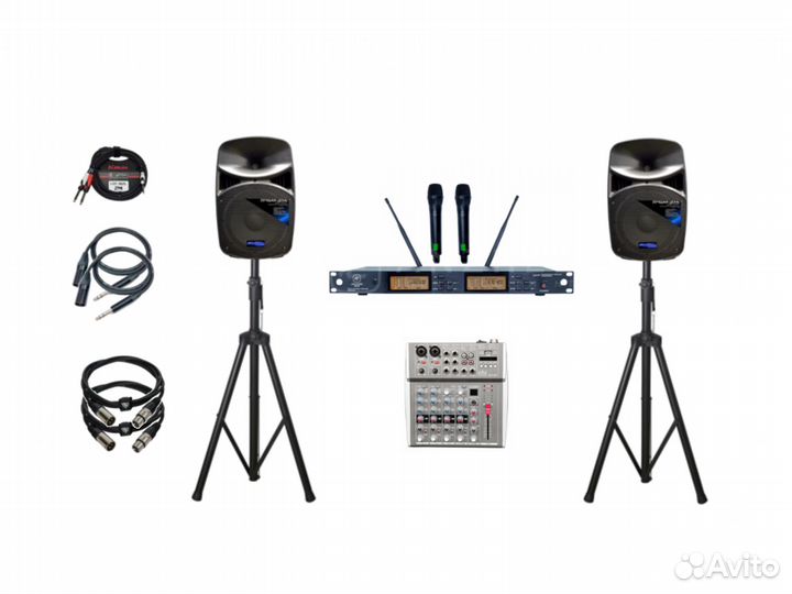 Комплект звука для домашнего караоке 200 Вт