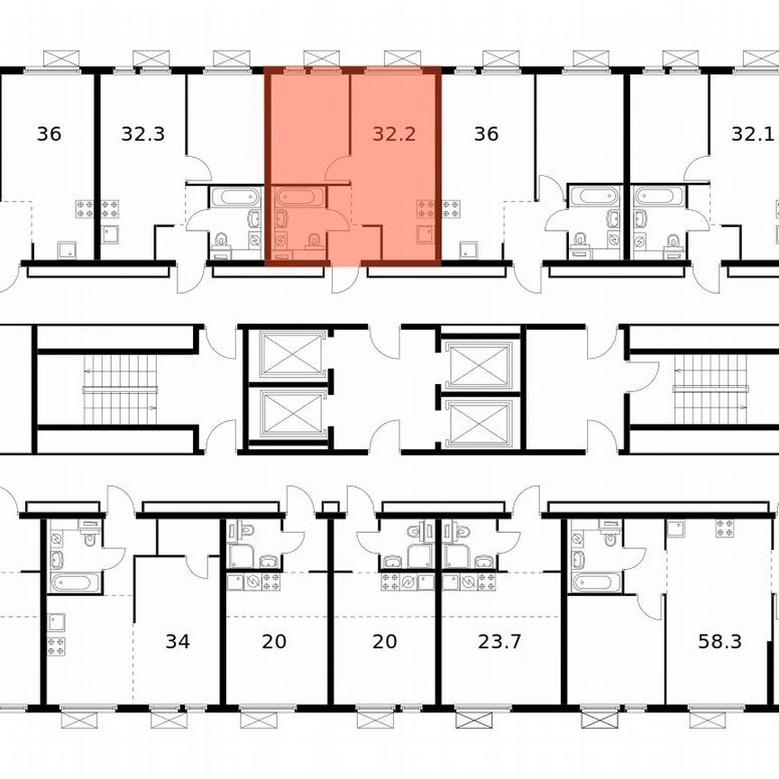 1-к. квартира, 32,2 м², 27/32 эт.