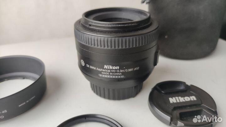 Nikon 35mm f/1.8G (бленда, чехол, фильтр)