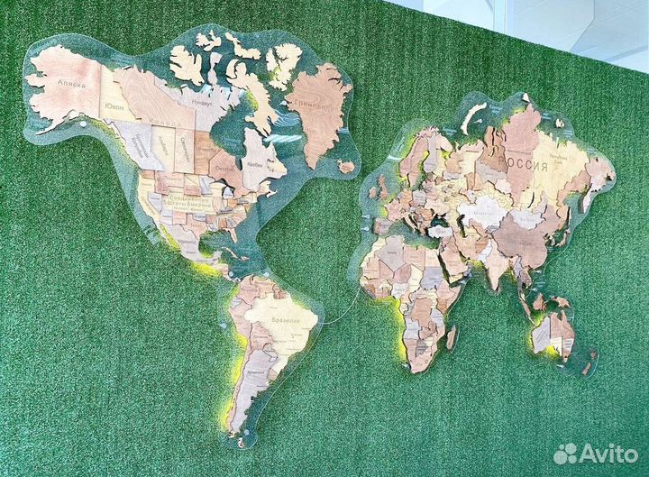 Карта мира с подсветкой