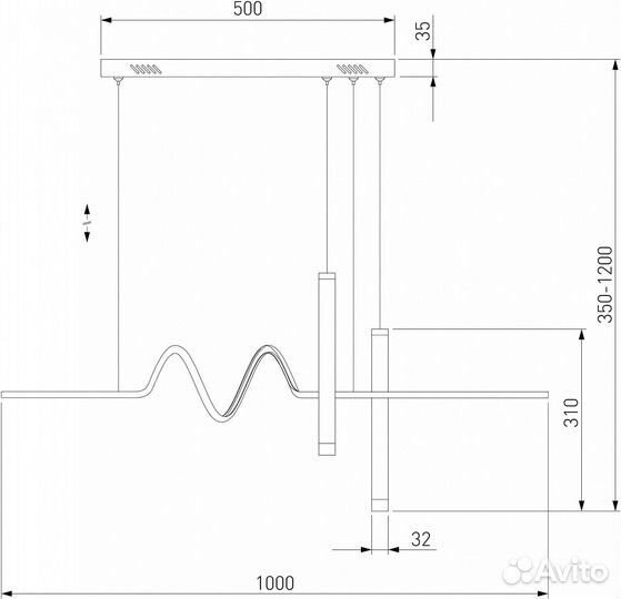 Подвесной светильник Eurosvet Brace 90267/2 черный