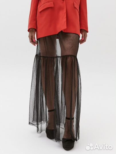 Юбка длинная прозрачная
