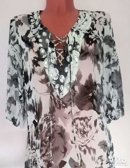 Блуза новая женская летняя туника 48 Oodji