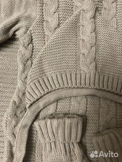 Вязанный комплект на выписку для новорожденного