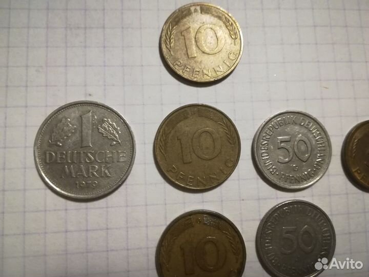 Лот монет фрг гдр