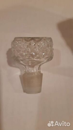 Штоф хрустальный и 3 стакана