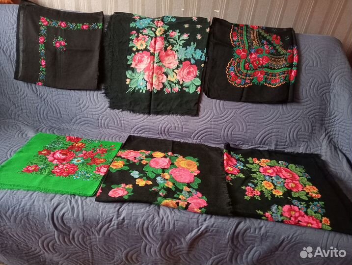 Женские шерстяные платки СССР новые