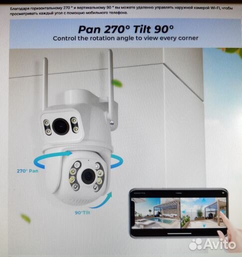 Камера видеонаблюдения Wifi SMART 8 мгп 360