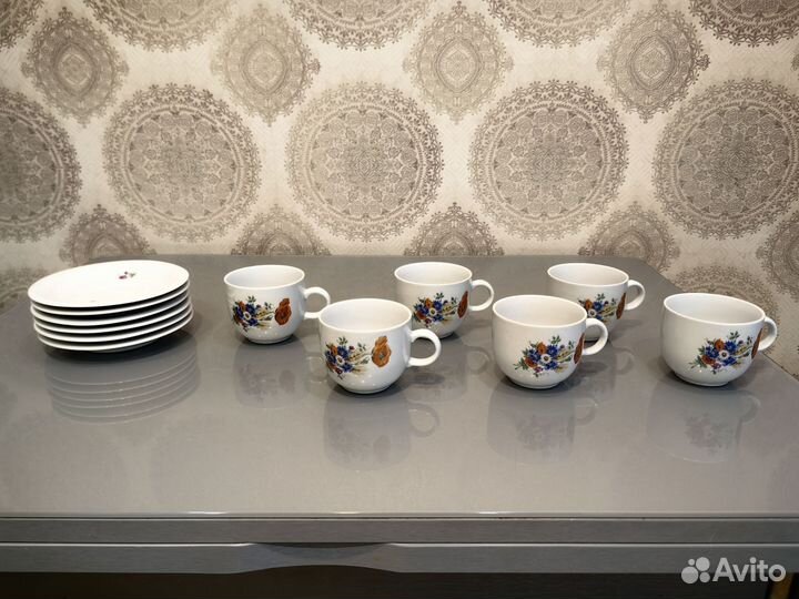 Набор чашек с блюдцами времен ГДР (kahla)