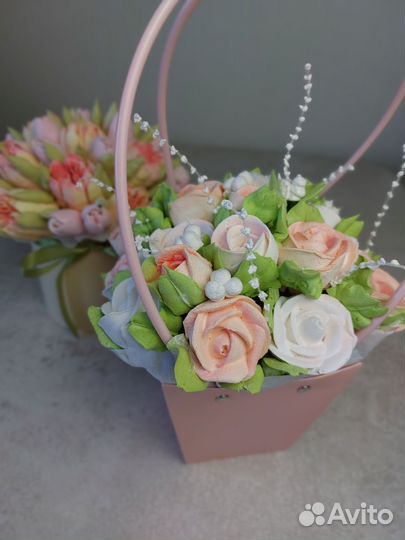 Сладкие букеты из зефира