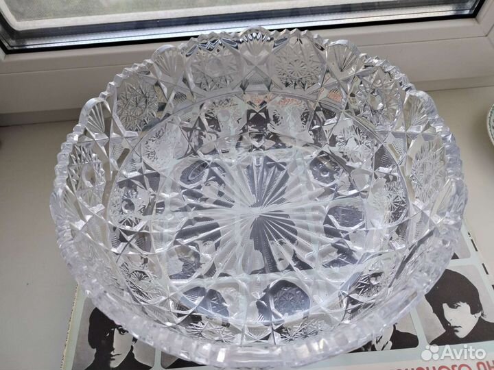 Большая хрустальная ваза СССР