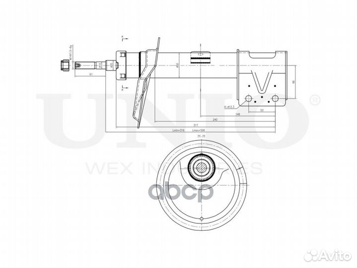 Амортизатор подвески SAB-10125 unio