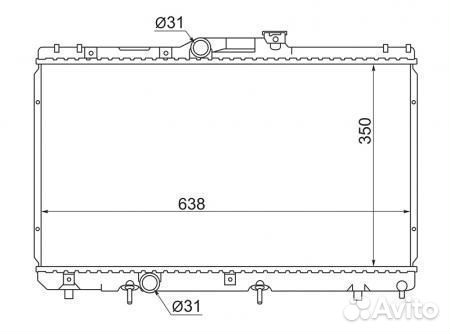 Радиатор охлаждения termal 284868 1.3.1 Toyota Cor