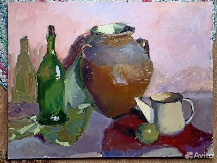 Картина маслом на картоне