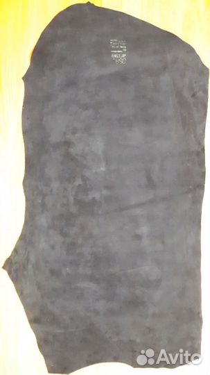 Кожа натуральная синяя замша(велюр) шкуры 8шт